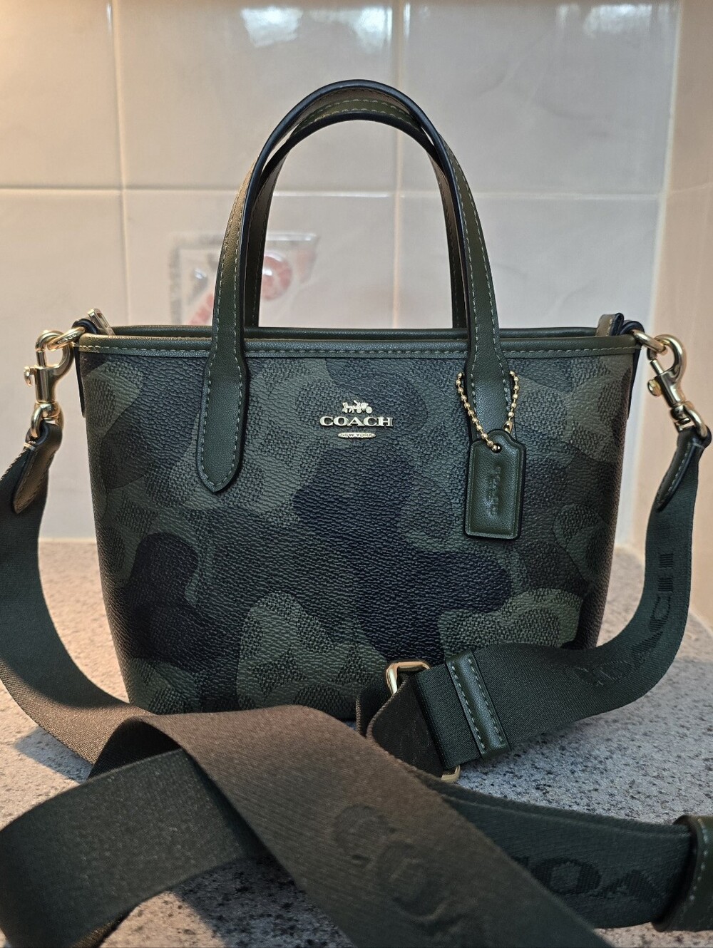 Coach City Mini Tote Bag in Signature Camo Print (Crossbody)